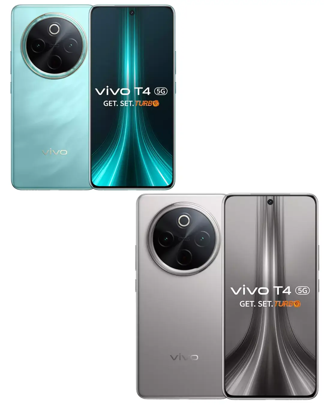Vivo T4 5G Color Options Emerald Blaze and Phantom Grey