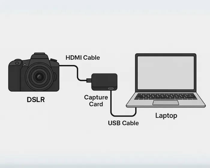 How to Connect DSLR Camera to a Laptop for Live Streaming (HDMI + Capture Card Method)